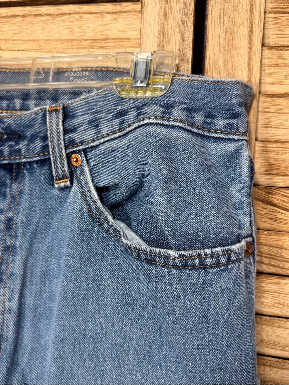 Levi's Men's Medium Blue Straight-Leg Jeans Size 36X34